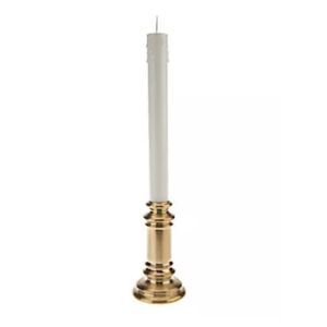Set of 2 Luminara Brass 8" Flameless Window Candles with Timers NWT